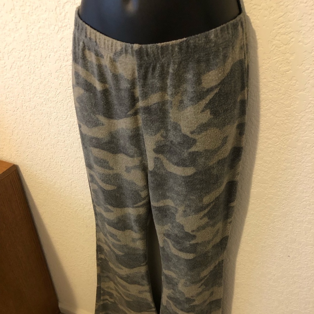 Camo bell bottom sweats